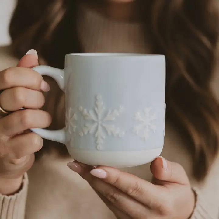 Snowflakes Stoneware Coffee Mug