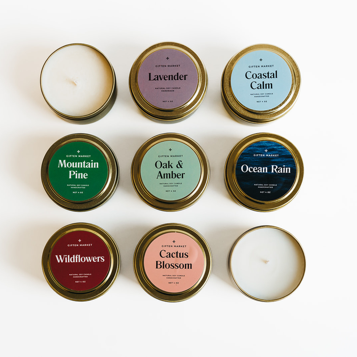 Fraser Fir Gold Travel Candle