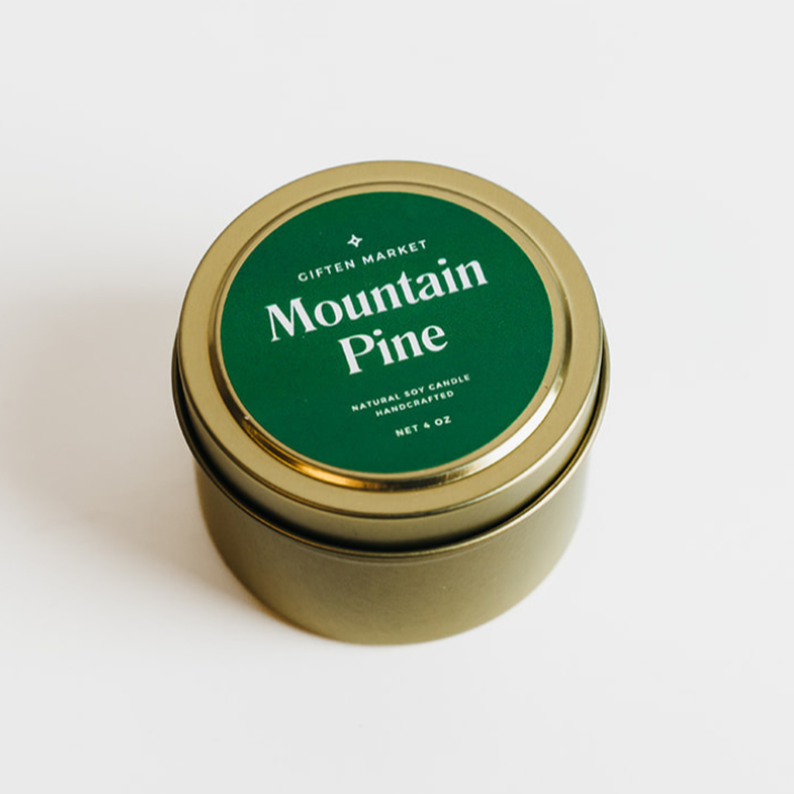 Mountain Pine Gold Travel Candle