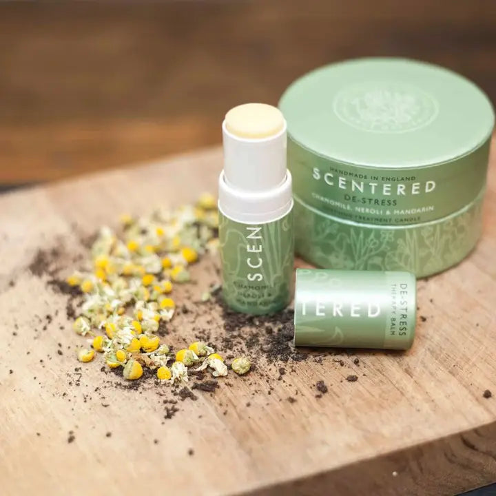 De-Stress Aromatherapy Balm & Candle Gift Set