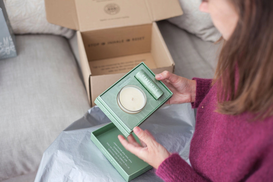 De-Stress Aromatherapy Balm & Candle Gift Set
