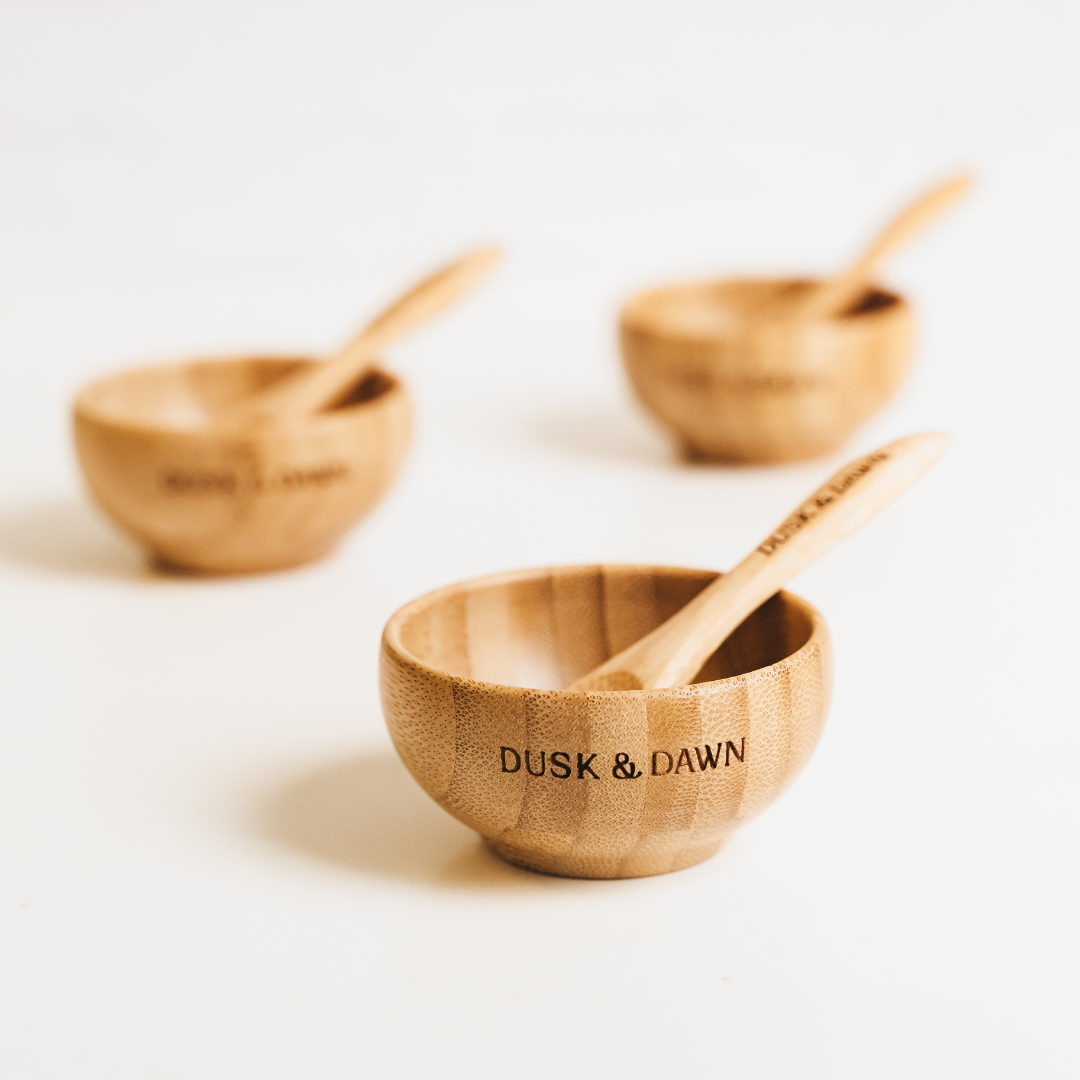 Bamboo Mixing Bowl & Spoon Set