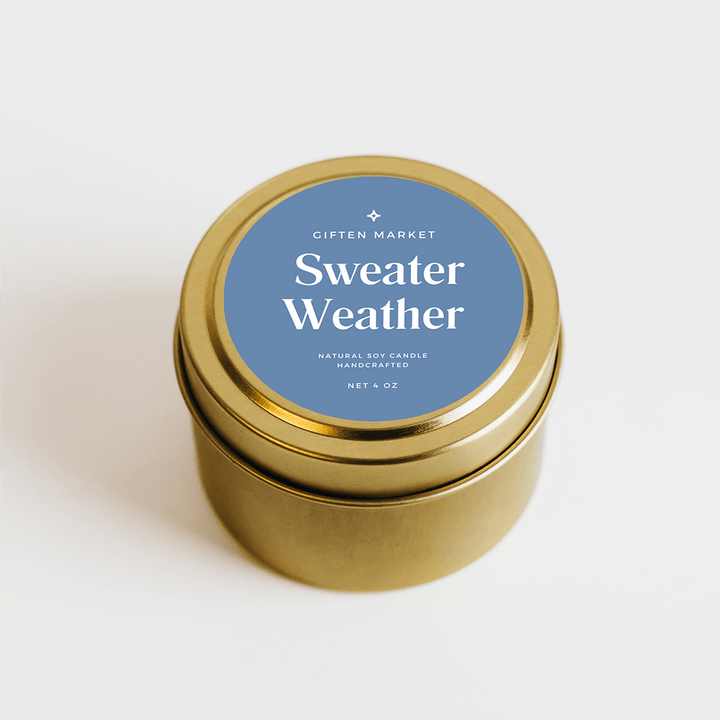 Sweater Weather Gold Travel Candle