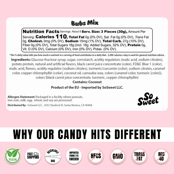 Swedish Candy Bubs Mix