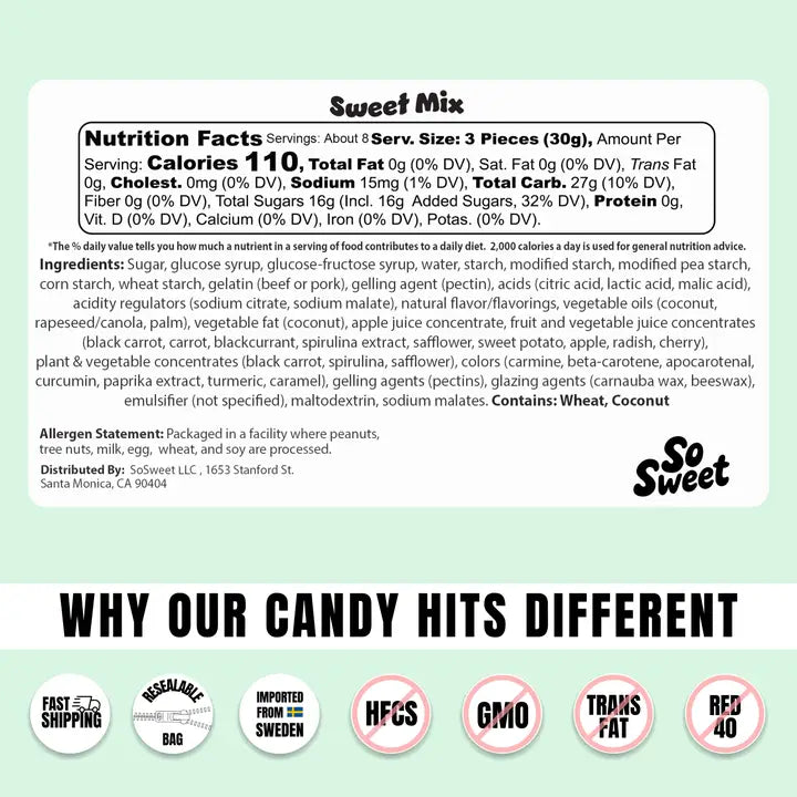 Swedish Candy Sweet Mix