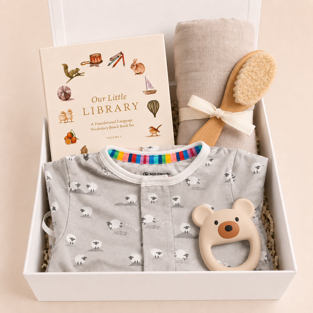 Sweet Beginnings Baby Gift Box - Baa Baa Gray