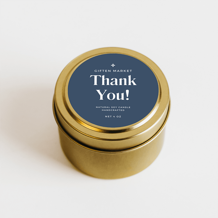 Thank You! Gold Travel Candle