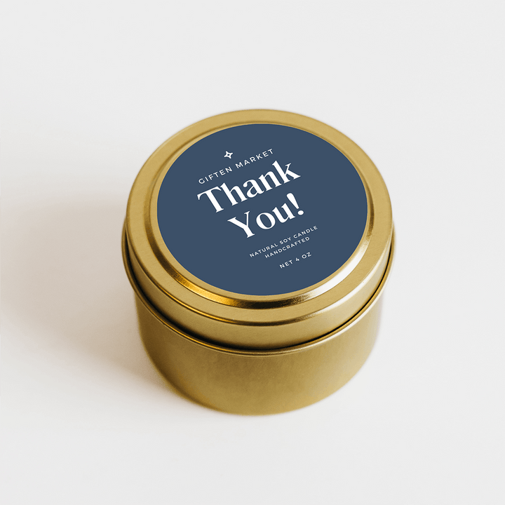 Thank You! Gold Travel Candle