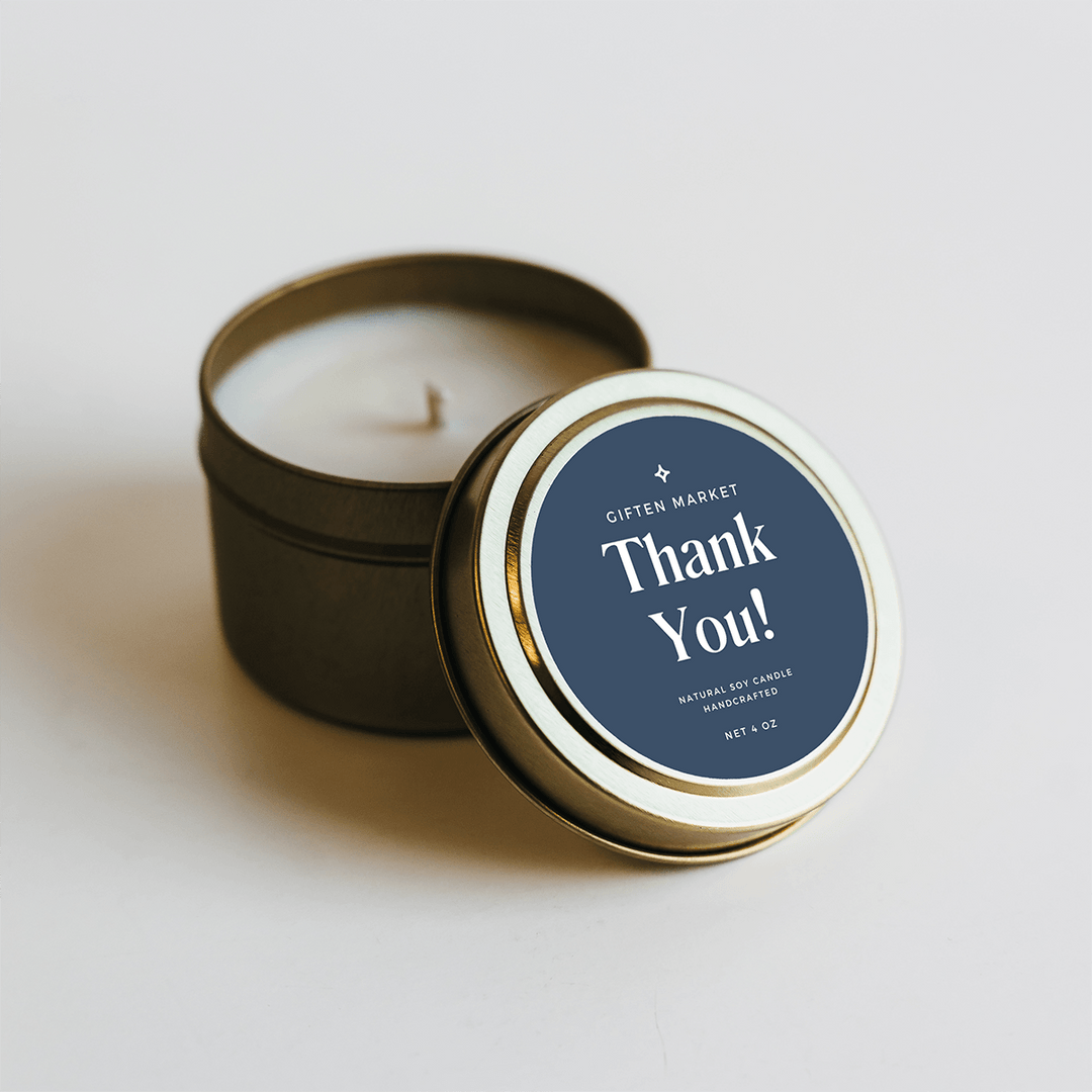 Thank You! Gold Travel Candle