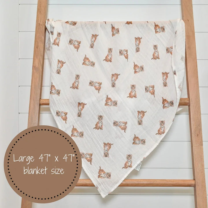 Tiger Cub Baby Muslin Swaddle Blanket