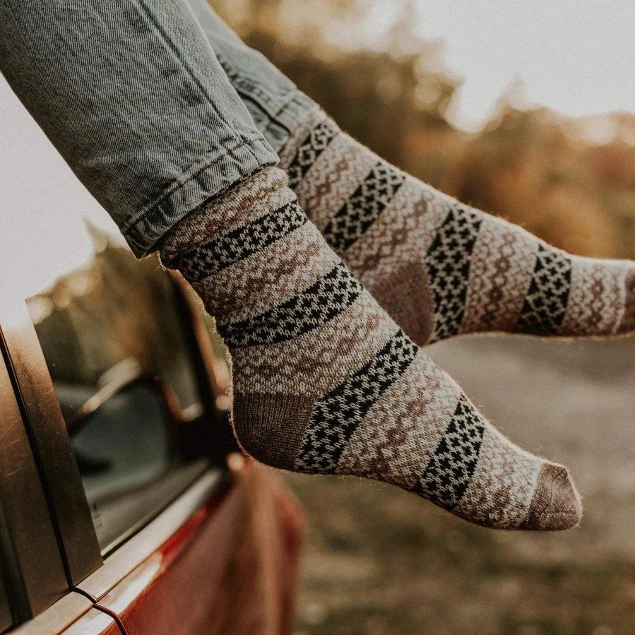 Nordic Merino Wool Socks - Torsten Cinnamon