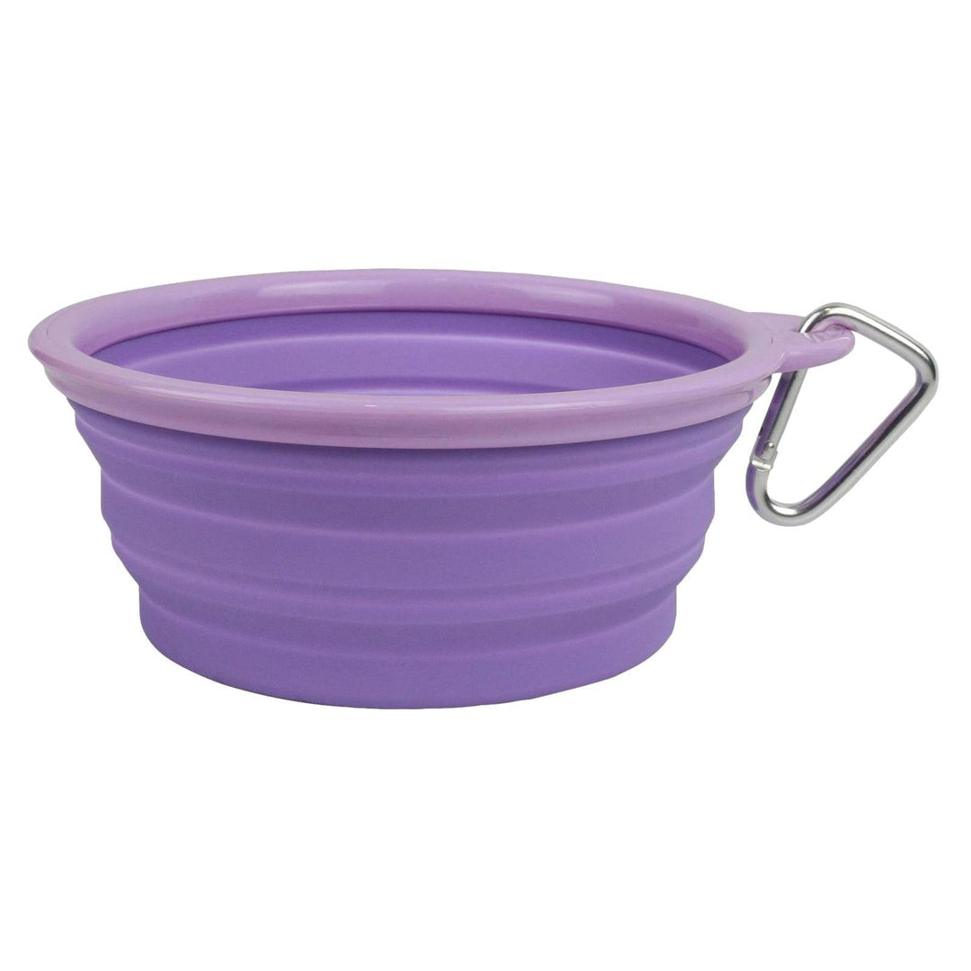 Silicone Collapsible Dog Bowl - Purple