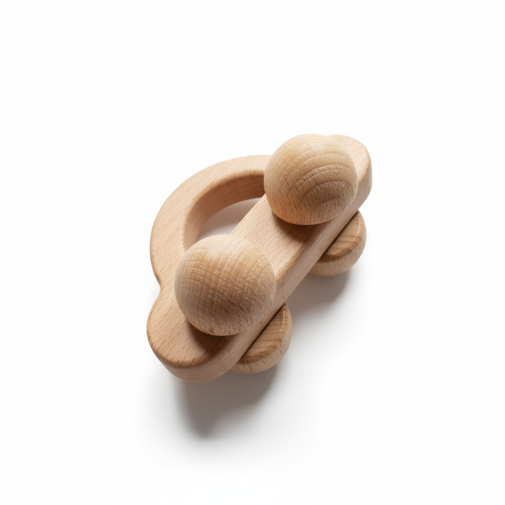 Wooden Trolley Toy Car Teether