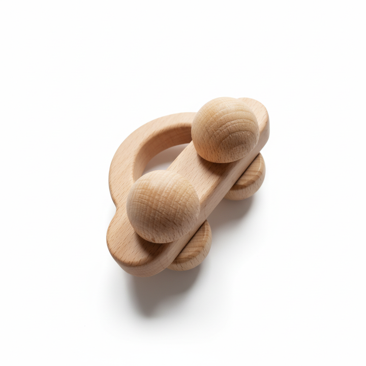 Wooden Trolley Toy Car Teether