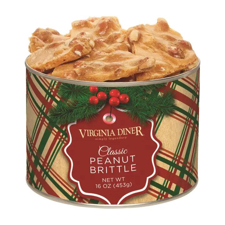 Holiday Plaid Classic Peanut Brittle Can