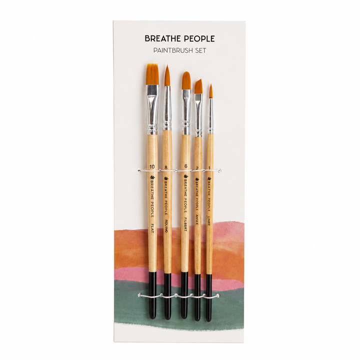 5-Piece Brush Set for Watercolor & More