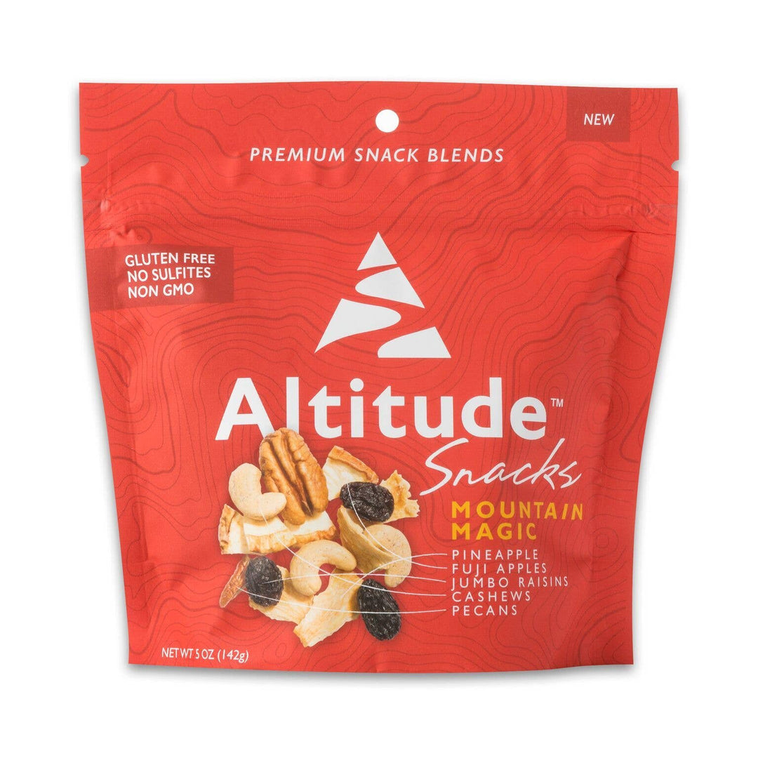 Altitude Snacks Mountain Magic trail mix red 5 oz pouch on white