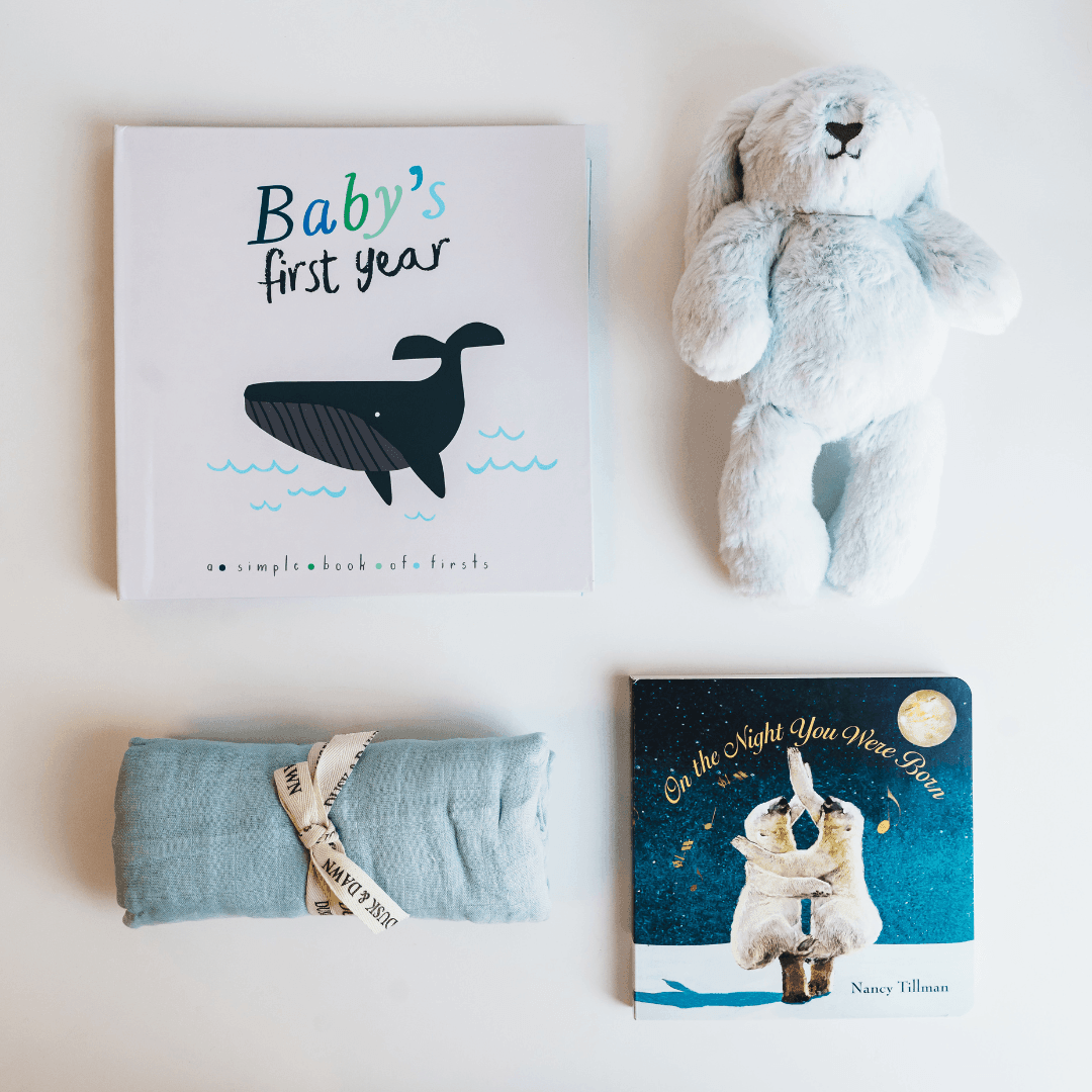 Baby's First Year Gift Box – Blue Newborn Gift Set Giften Market