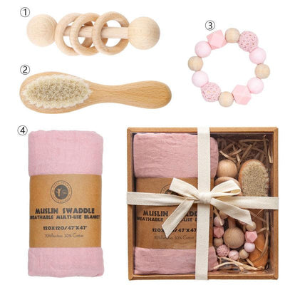 Baby Shower 4-Piece Gift Set - Light Pink - Giften Market