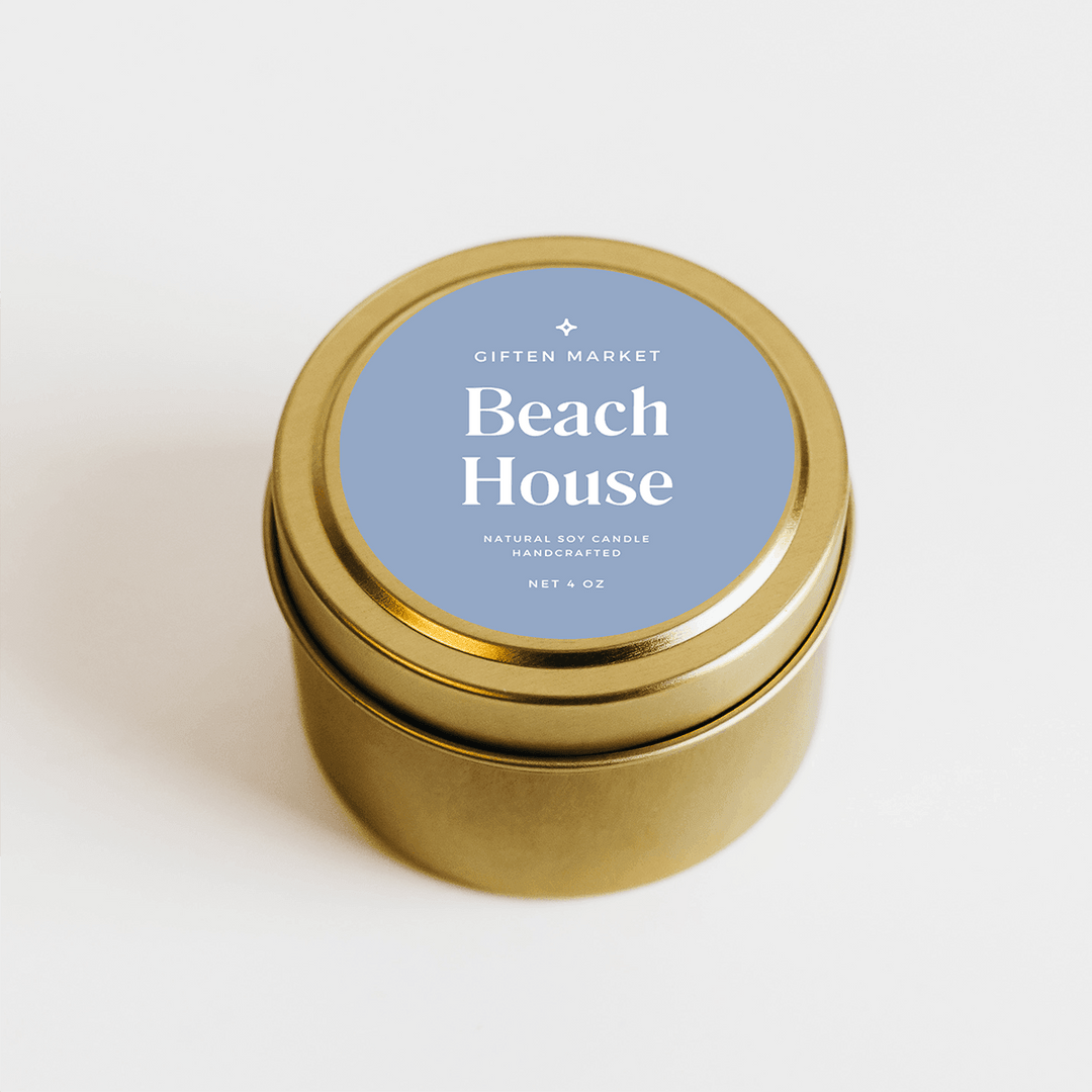 Beach House Gold Travel Candle - Giften Market
