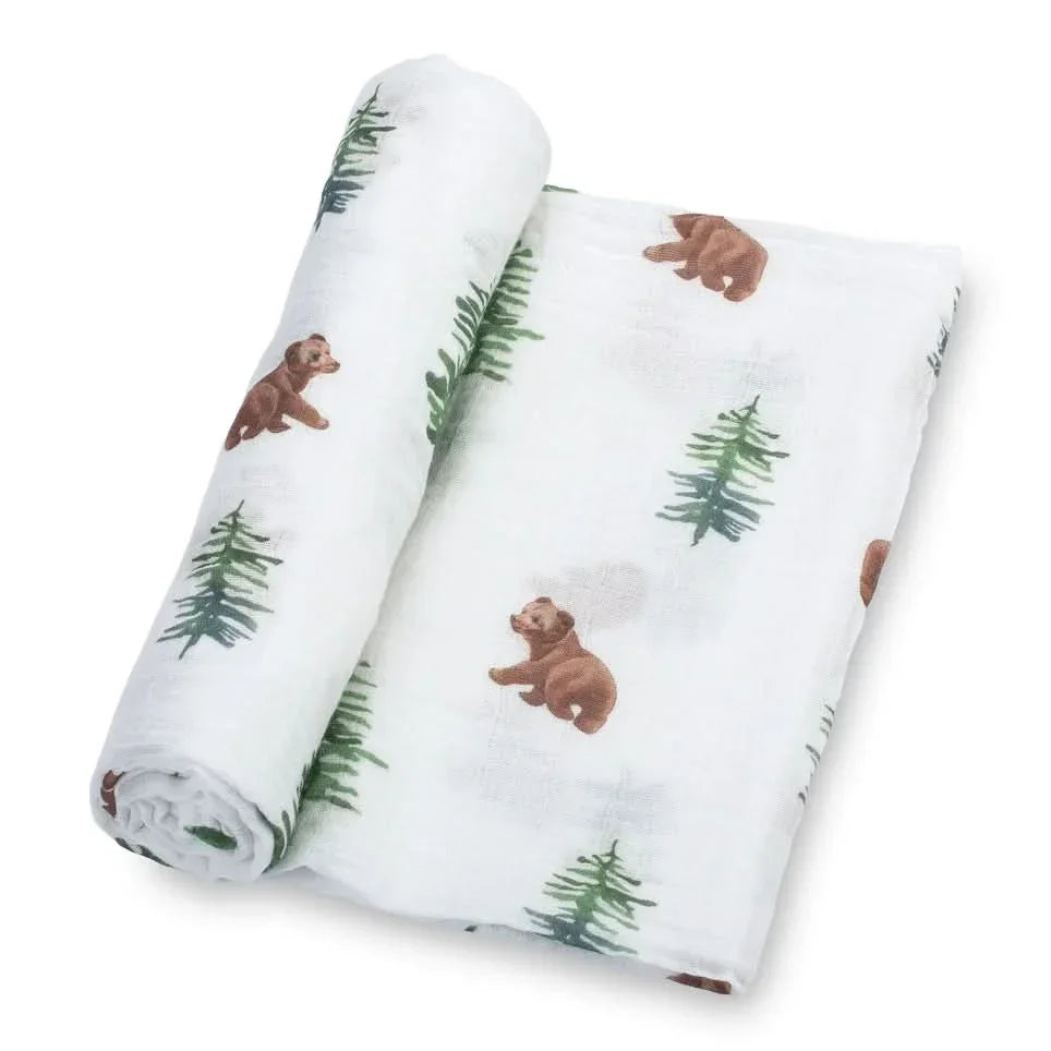 Bear Cub Baby Muslin Swaddle Blanket - Giften Market