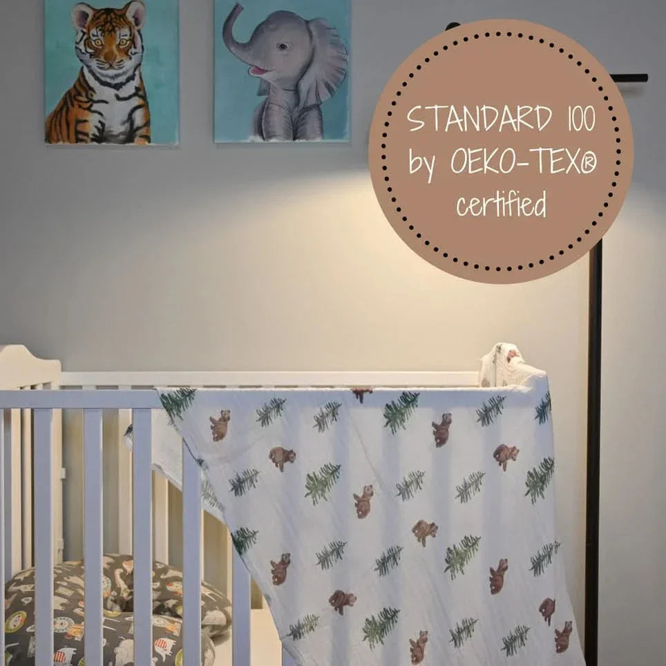 Bear Cub Baby Muslin Swaddle Blanket - Giften Market