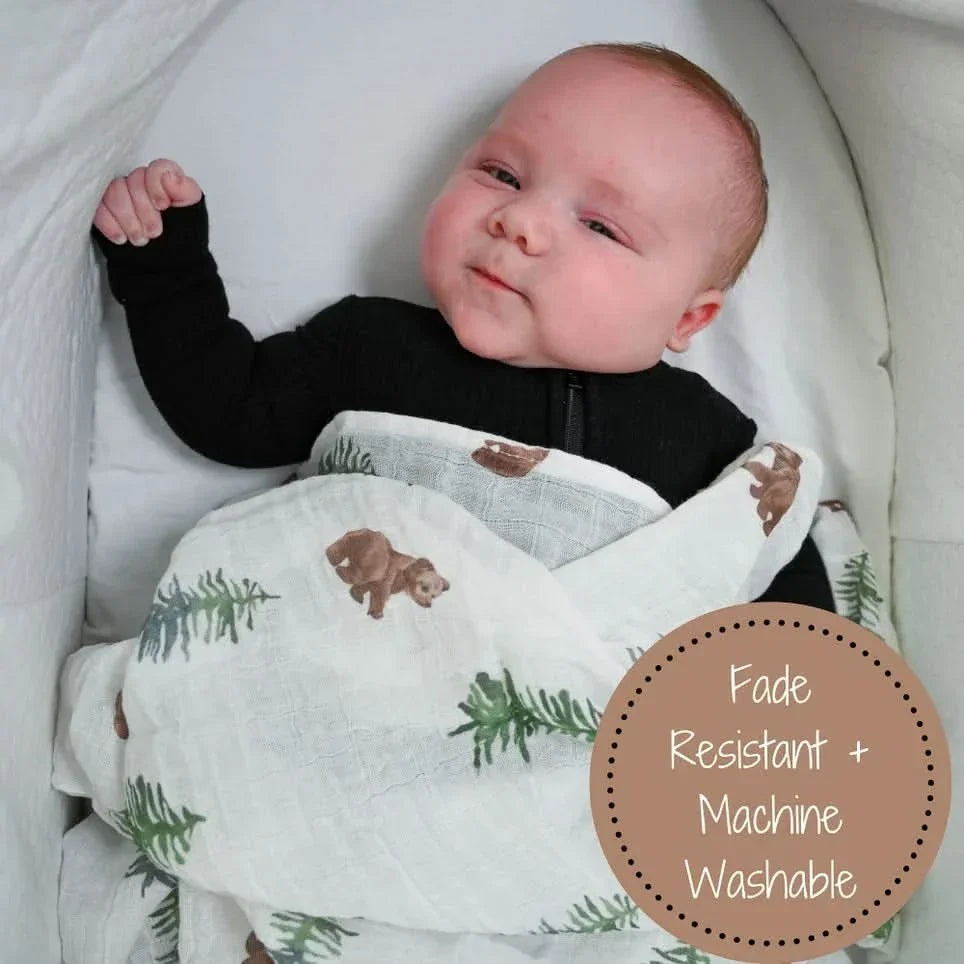 Bear Cub Baby Muslin Swaddle Blanket - Giften Market