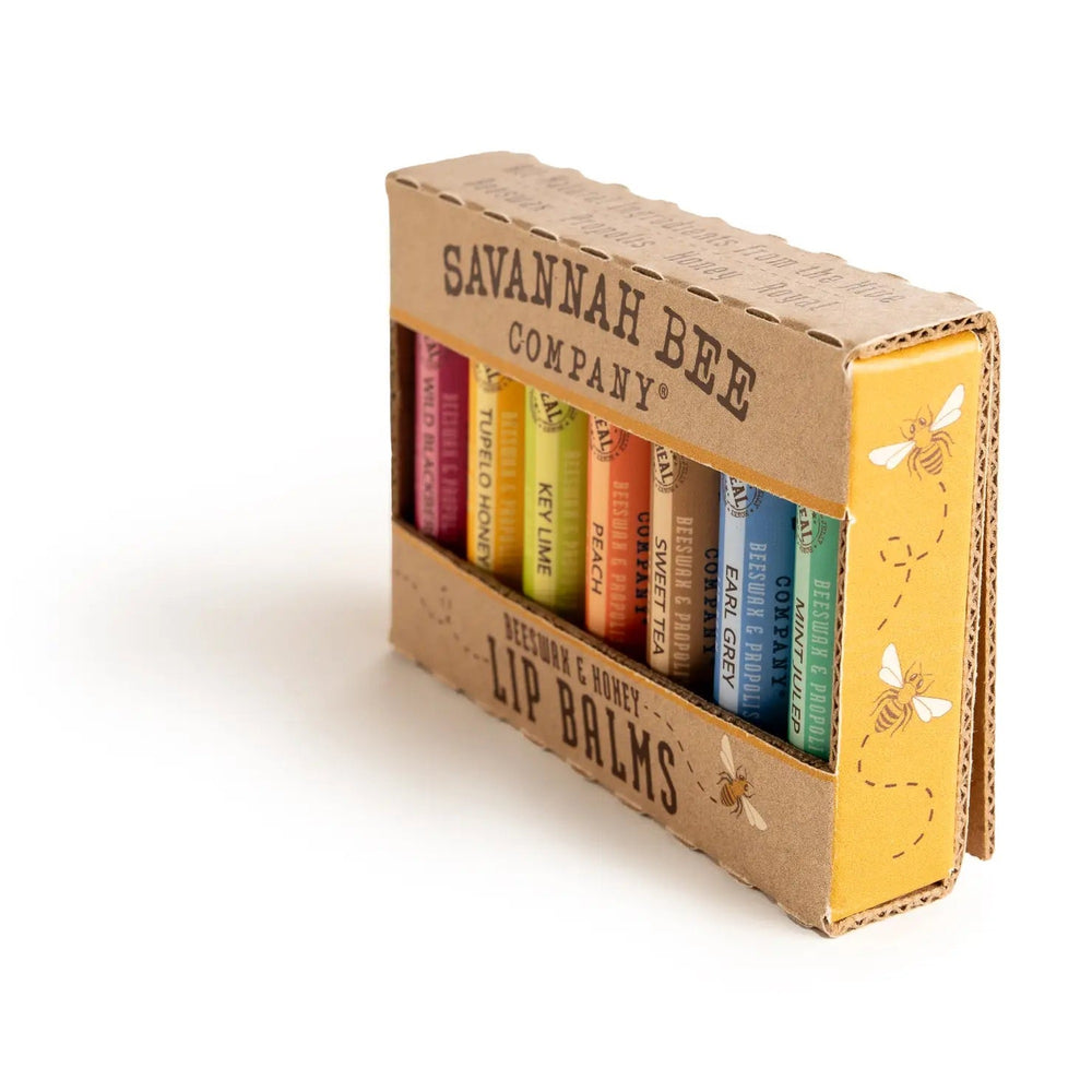 Bee the Balm lip balm set, angled
