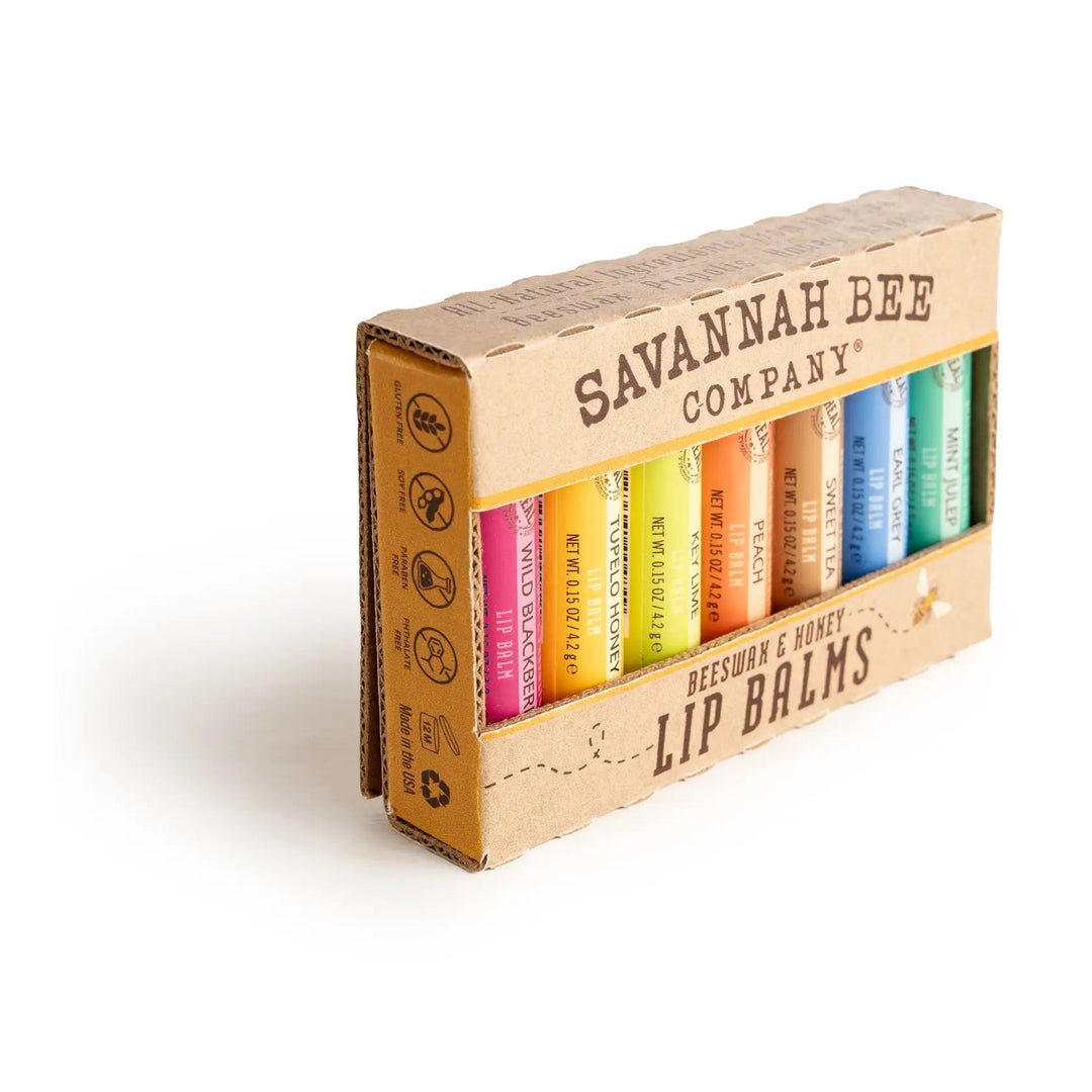 Bee the Balm lip balm set, side