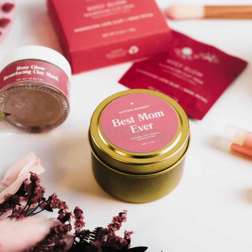 Best Mom Ever Gold Travel Candle - Giften Market