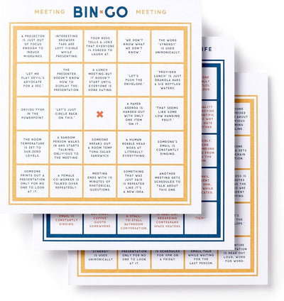 Bin-Go To A Dumb Meeting Bingo Book - Giften Market