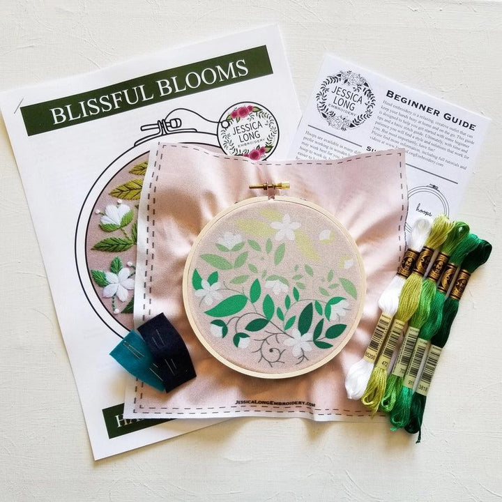 Blissful Blooms Beginner Embroidery Kit - Giften Market