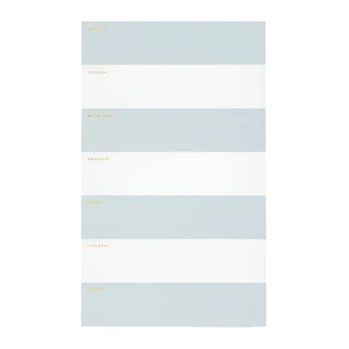 Blue Striped Weekly Pad - Giften Market
