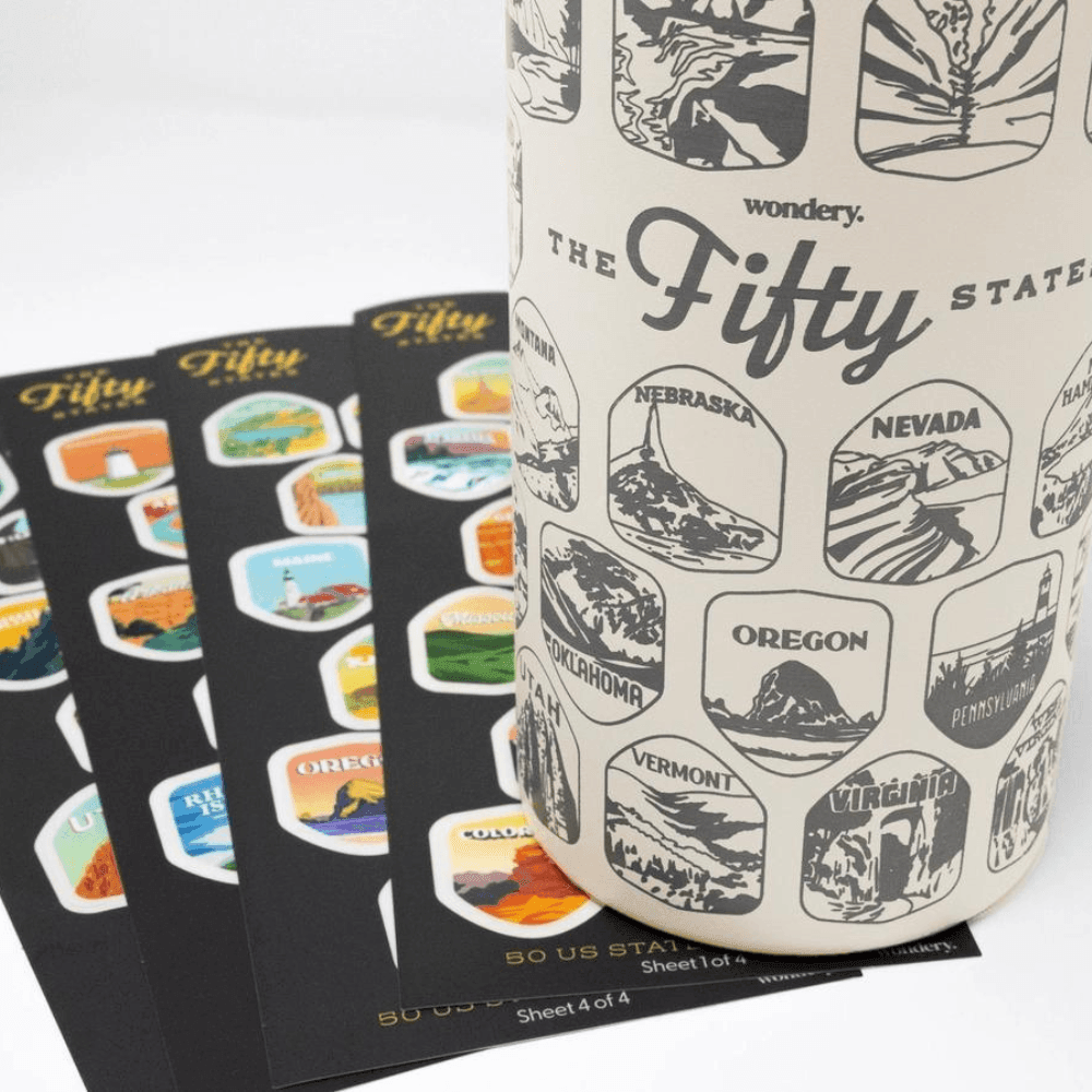 Bucket List Water Bottle: 50 States - Giften Market