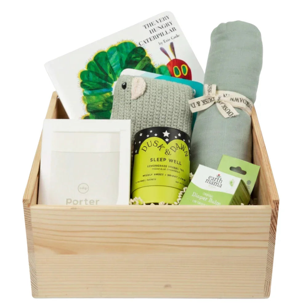 Bundle of Joy Wooden Gift Crate - Sage Green - Giften Market