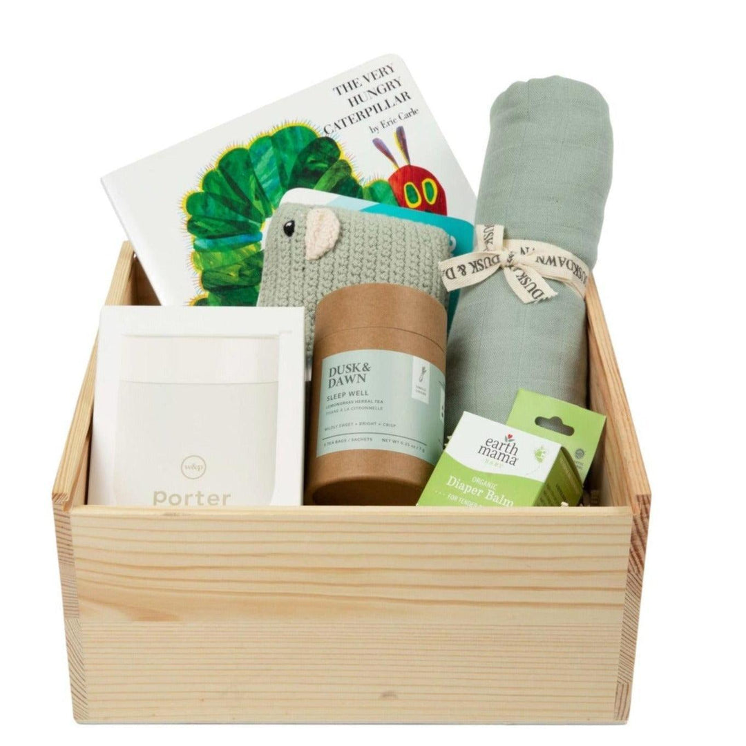 Bundle of Joy Wooden Gift Crate - Sage Green - Giften Market