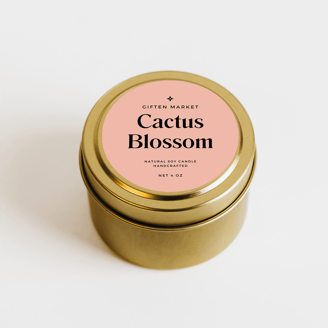 Cactus Blossom Gold Travel Candle - Giften Market
