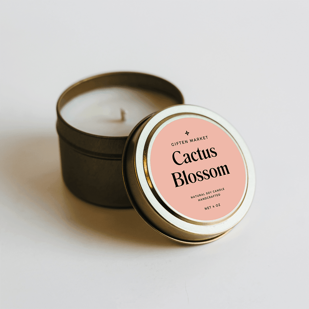 Cactus Blossom Gold Travel Candle - Giften Market