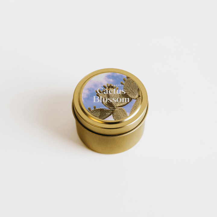 Cactus Blossom Gold Travel Candle - Giften Market