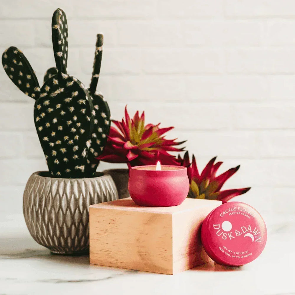 Cactus Flower Mini Tin 2oz Candle - Giften Market