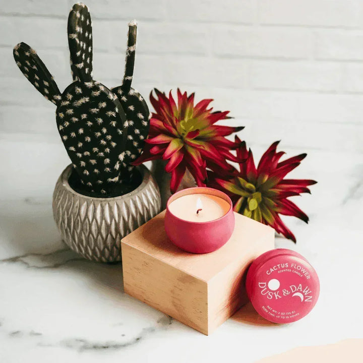 Cactus Flower Mini Tin 2oz Candle - Giften Market