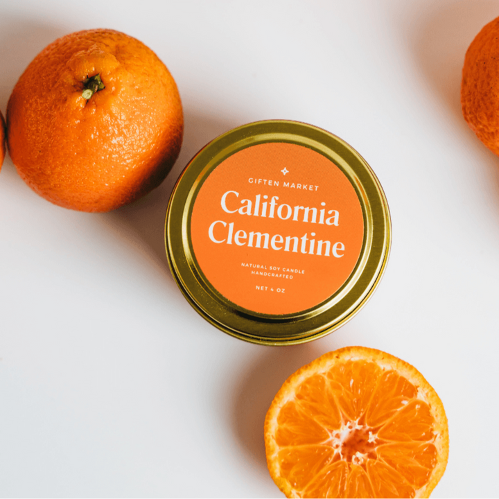 California Clementine Gold Travel Candle - Giften Market