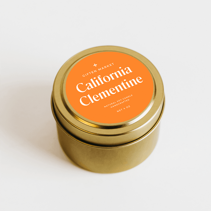 California Clementine Gold Travel Candle - Giften Market