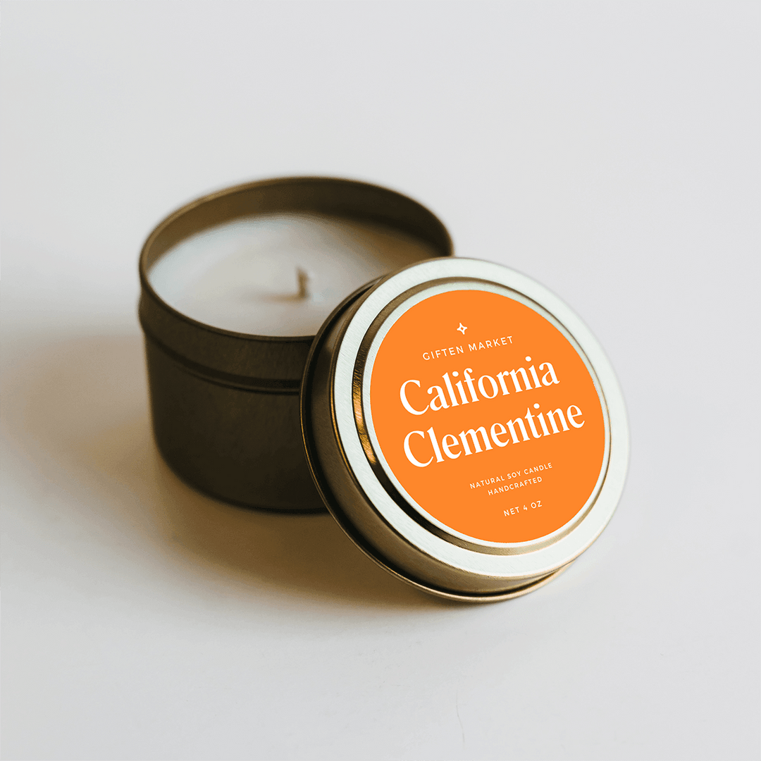 California Clementine Gold Travel Candle - Giften Market