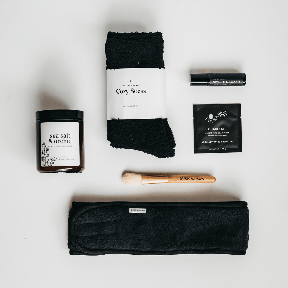 Calm & Cozy Gift Basket - Charcoal - Giften Market