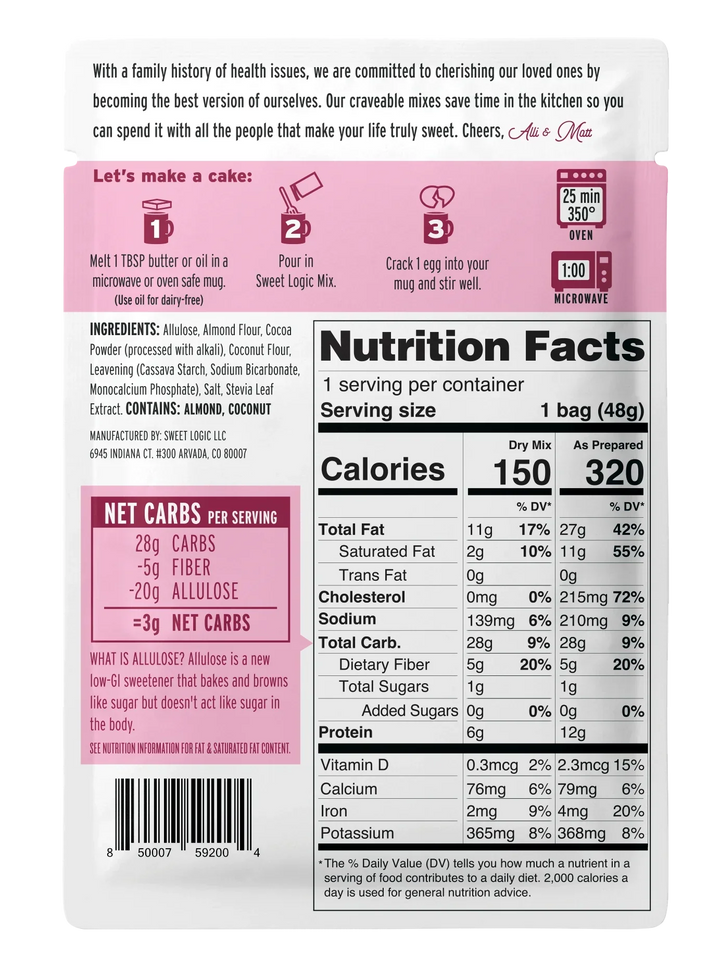 Chocolate Quick Mug Cake Mix - Giften Market