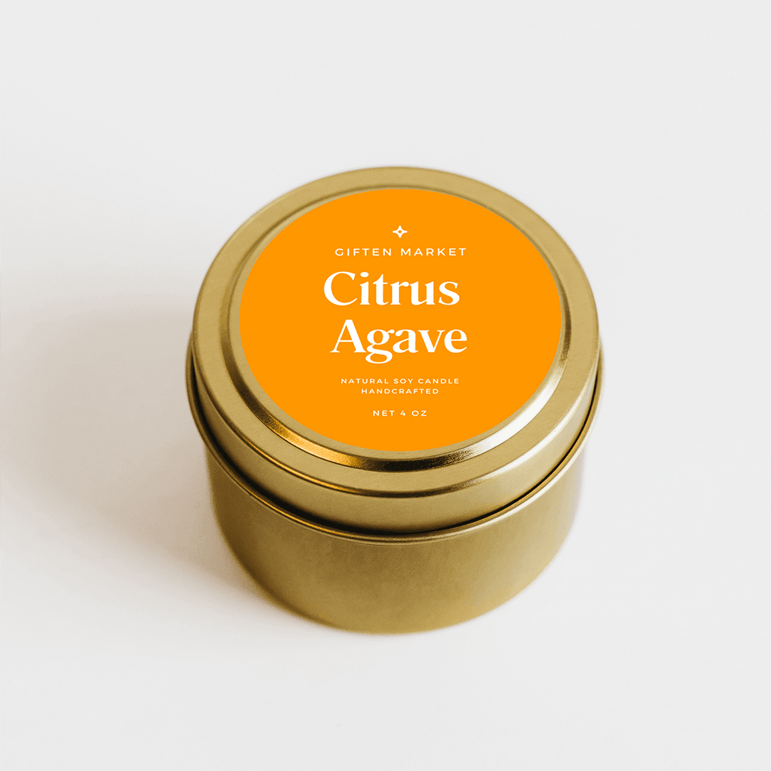 Citrus Agave Gold Travel Candle - Giften Market