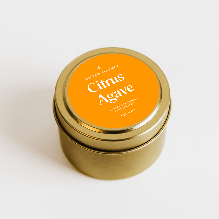 Citrus Agave Gold Travel Candle - Giften Market
