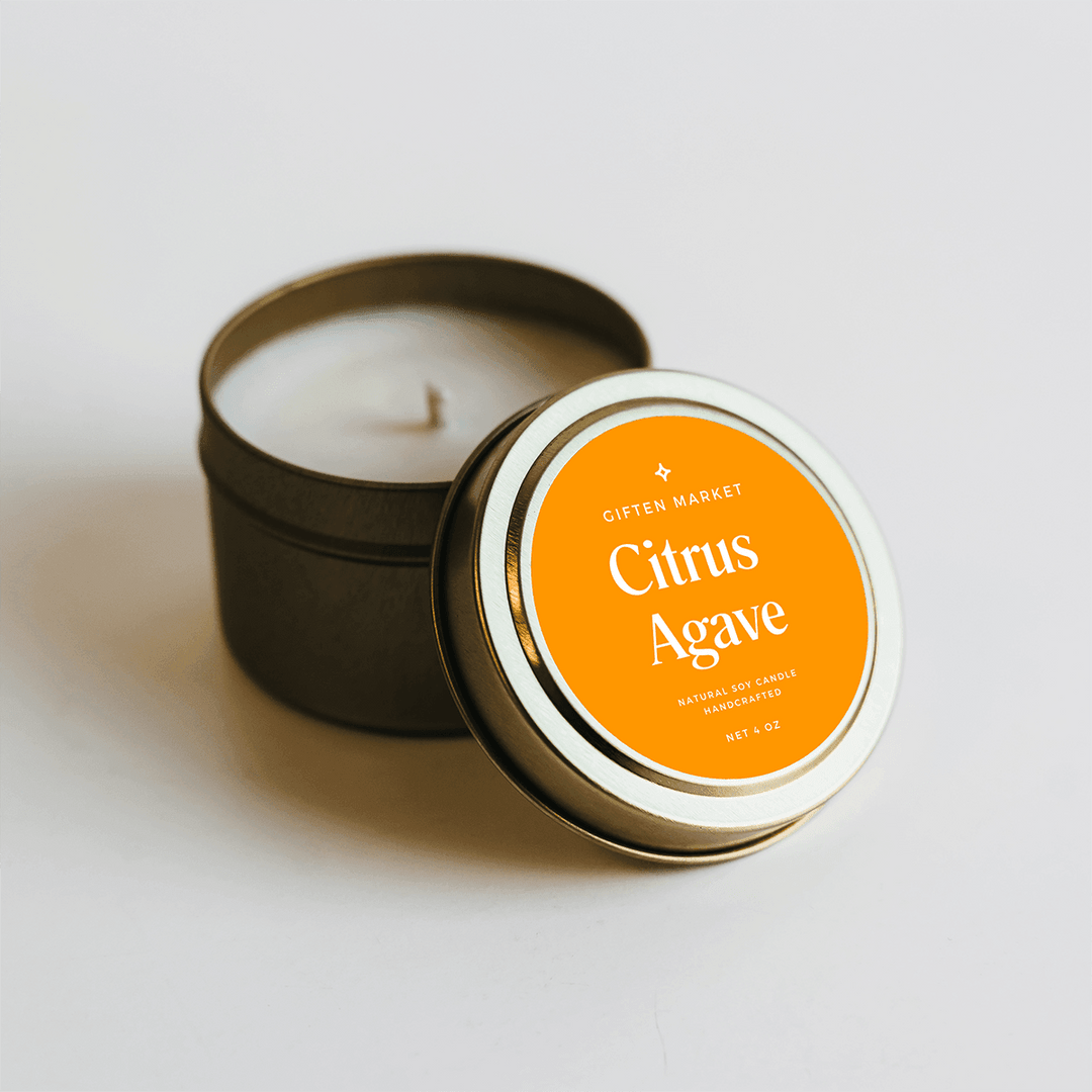 Citrus Agave Gold Travel Candle - Giften Market