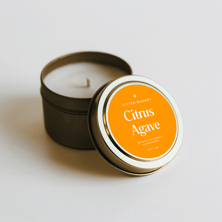 Citrus Agave Gold Travel Candle - Giften Market